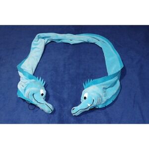 Disney Little Mermaid Ursula Flotsam‎ and Jetsam Eels Plush Scarf 76" EUC